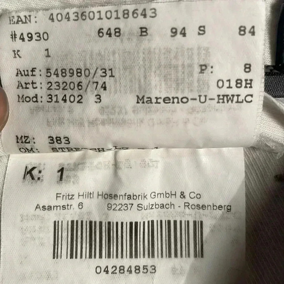 Hiltl designer work khaki straight fit stylish classic stretch dress pants 52 - Picture 5 of 5